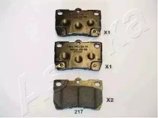 Комплект тормозных колодок, дисковый тормоз 51-02-217 ASHIKA