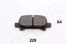 Комплект тормозных колодок, дисковый тормоз 51-02-229 ASHIKA - фото №1