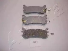 Комплект тормозных колодок, дисковый тормоз 51-03-391 ASHIKA