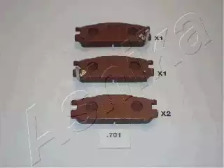 Комплект тормозных колодок, дисковый тормоз 51-07-701 ASHIKA