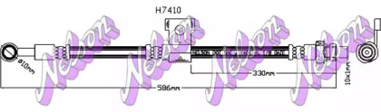 Тормозной шланг H7410 KAWE - фото №1