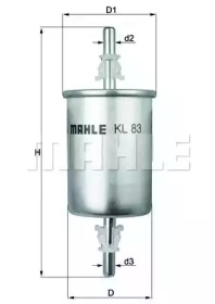 Топливный фильтр KL 83 MAHLE ORIGINAL - фото №1