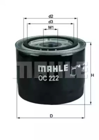 Масляный фильтр OC222 MAHLE ORIGINAL