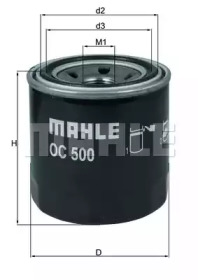 Масляный фильтр OC 500 MAHLE ORIGINAL - фото №1