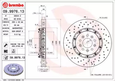 Тормозной диск BZ 9154 BRECO - фото №1