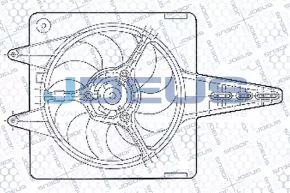 Вентилятор, охлаждение двигателя EV02304 JDEUS - фото №1