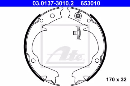 Комплект тормозных колодок, стояночная тормозная система 03.0137-3010.2 ATE - фото №1
