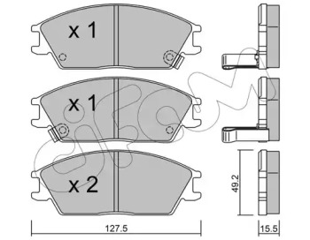 Комплект тормозных колодок, дисковый тормоз 822-081-1 CIFAM - фото №1