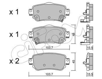 Комплект тормозных колодок, дисковый тормоз 822-1011-0 CIFAM - фото №1