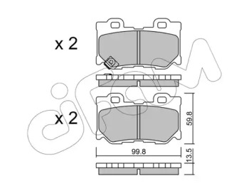 Комплект тормозных колодок, дисковый тормоз 822-1030-0 CIFAM - фото №1