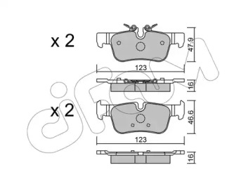 Комплект тормозных колодок, дисковый тормоз 822-1038-0 CIFAM