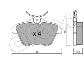Комплект тормозных колодок, дисковый тормоз 822-113-0 CIFAM - фото №1