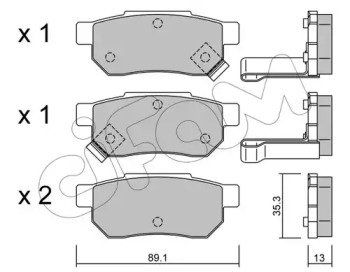 Комплект тормозных колодок, дисковый тормоз 822-170-1 CIFAM - фото №1