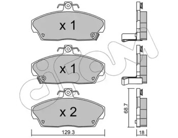 Комплект тормозных колодок, дисковый тормоз 822-174-0 CIFAM - фото №1