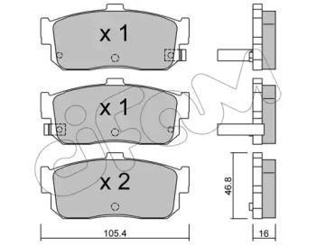 Комплект тормозных колодок, дисковый тормоз 822-193-1 CIFAM - фото №1
