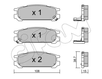 Комплект тормозных колодок, дисковый тормоз 822-204-0 CIFAM - фото №1