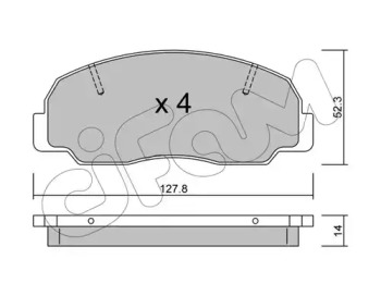 Комплект тормозных колодок, дисковый тормоз 822-239-0 CIFAM - фото №1