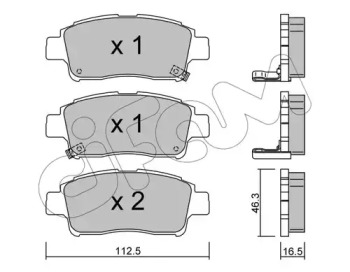 Комплект тормозных колодок, дисковый тормоз 822-292-0 CIFAM - фото №1