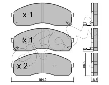 Комплект тормозных колодок, дисковый тормоз 822-374-0 CIFAM - фото №1
