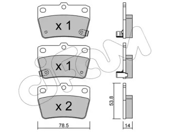 Комплект тормозных колодок, дисковый тормоз 822-431-0 CIFAM - фото №1