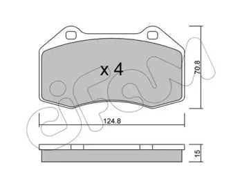 Комплект тормозных колодок, дисковый тормоз 822-651-0 CIFAM - фото №1