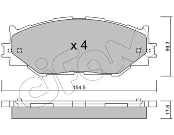 Комплект тормозных колодок, дисковый тормоз 822-760-0 CIFAM - фото №1