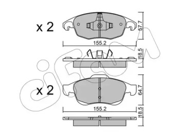 Комплект тормозных колодок, дисковый тормоз 822-800-0 CIFAM - фото №1