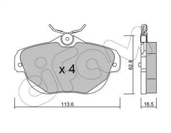 Комплект тормозных колодок, дисковый тормоз 822-856-0 CIFAM - фото №1