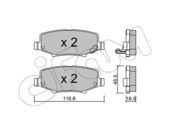 Комплект тормозных колодок, дисковый тормоз 822-863-0 CIFAM