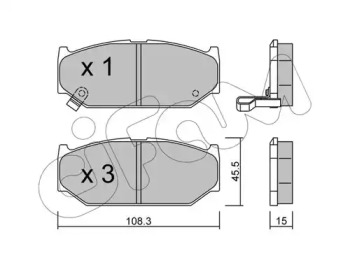 Комплект тормозных колодок, дисковый тормоз 822-897-0 CIFAM - фото №1