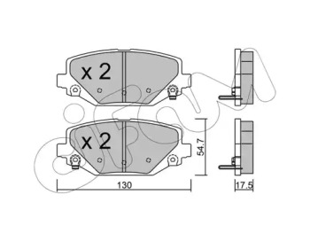 Комплект тормозных колодок, дисковый тормоз 822-947-0 CIFAM