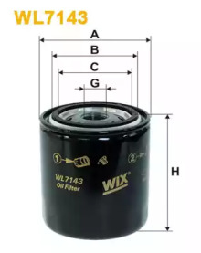 Масляный фильтр WL7143 WIX FILTERS - фото №1