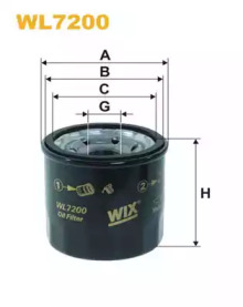 Масляный фильтр WL7200 WIX FILTERS