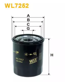 Масляный фильтр WL7252 WIX FILTERS