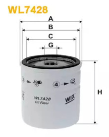 Масляный фильтр WL7428 WIX FILTERS
