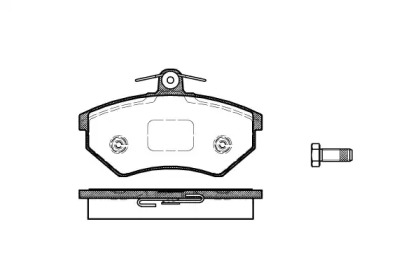 Комплект тормозных колодок, дисковый тормоз P0343.40 WOKING - фото №1