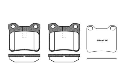 Комплект тормозных колодок, дисковый тормоз P2213.10 WOKING - фото №1