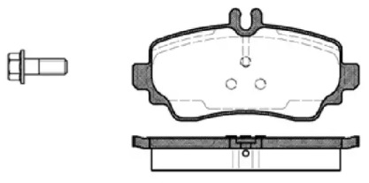 Комплект тормозных колодок, дисковый тормоз P750300 WOKING