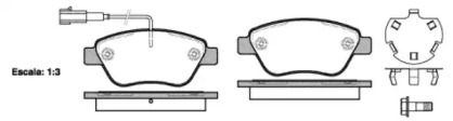 Комплект тормозных колодок, дисковый тормоз P9583.32 WOKING - фото №1