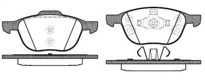 Комплект тормозных колодок, дисковый тормоз P11823.30 WOKING - фото №1