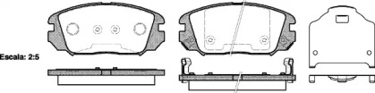 Комплект тормозных колодок, дисковый тормоз P13043.02 WOKING - фото №1