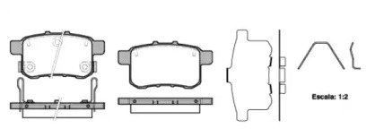 Комплект тормозных колодок, дисковый тормоз P12323.12 WOKING - фото №1