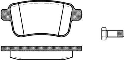 Комплект тормозных колодок, дисковый тормоз P12523.00 WOKING - фото №1
