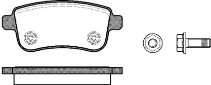 Комплект тормозных колодок, дисковый тормоз P12873.00 WOKING - фото №1