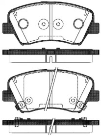 Комплект тормозных колодок, дисковый тормоз P15123.32 WOKING - фото №1
