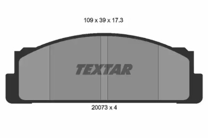 Комплект тормозных колодок, дисковый тормоз 2007304 TEXTAR - фото №1