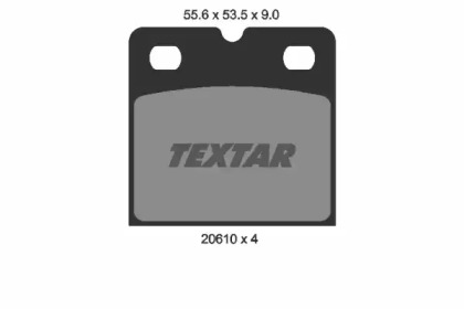 Комплект тормозных колодок, дисковый тормоз 2061005 TEXTAR - фото №1