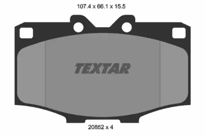 Комплект тормозных колодок, дисковый тормоз 2085201 TEXTAR - фото №1
