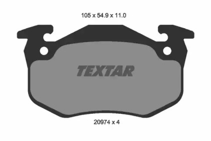 Колодки тормозные дисковые 2097401 TEXTAR