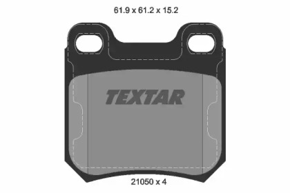 Колодки тормозные дисковые 2105002 TEXTAR - фото №1